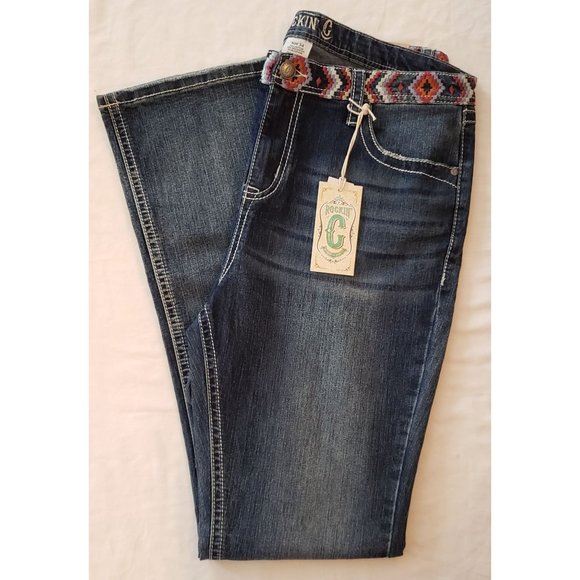 Rockin C Jeans ~ New with tags ~ Distressed Denim Blue ~ Sz 34 - Picture 4 of 11
